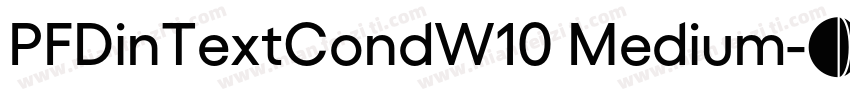 PFDinTextCondW10 Medium字体转换